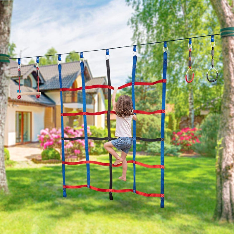MONT PLEASANT Climbing Net for Kids Outdoor, Climbing Cargo Net, Playground Accessories, Kids Climbing Net Swingset Accessories for Jungle Gyms Playground Obstacle Course Training for Outdoor - Image 4